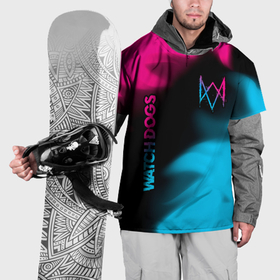 Накидка на куртку 3D с принтом Watch Dogs   neon gradient: надпись, символ в Кировске, 100% полиэстер |  | Тематика изображения на принте: 