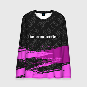 Мужской лонгслив 3D с принтом The Cranberries rock legends: символ сверху , 100% полиэстер | длинные рукава, круглый вырез горловины, полуприлегающий силуэт | 