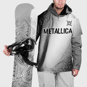 Накидка на куртку 3D с принтом Metallica glitch на светлом фоне: символ сверху в Тюмени, 100% полиэстер |  | 