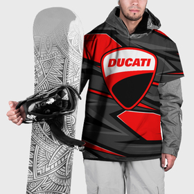 Накидка на куртку 3D с принтом Ducati   red stripes в Екатеринбурге, 100% полиэстер |  | Тематика изображения на принте: 