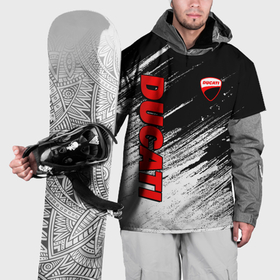Накидка на куртку 3D с принтом Ducati   потертости краски в Санкт-Петербурге, 100% полиэстер |  | 