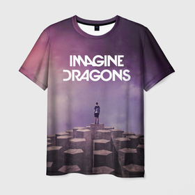 Мужская футболка 3D с принтом Imagine Dragons обложка альбома Night Visions , 100% полиэфир | прямой крой, круглый вырез горловины, длина до линии бедер | 