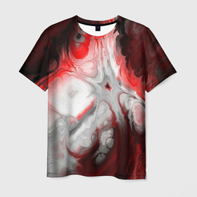 Мужская футболка 3D с принтом 50 оттенков абстракции в Курске, 100% полиэфир | прямой крой, круглый вырез горловины, длина до линии бедер | Тематика изображения на принте: 