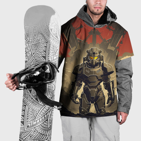 Накидка на куртку 3D с принтом Воин в силовой броне , 100% полиэстер |  | 