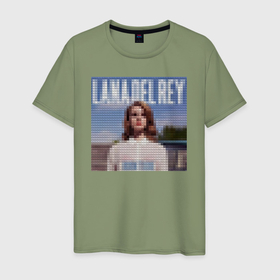 Мужская футболка хлопок с принтом Лего Лана дель Рей в Кировске, 100% хлопок | прямой крой, круглый вырез горловины, длина до линии бедер, слегка спущенное плечо. | 