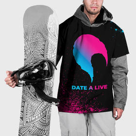 Накидка на куртку 3D с принтом Date A Live   neon gradient в Екатеринбурге, 100% полиэстер |  | 