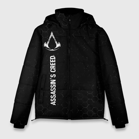 Мужская зимняя куртка 3D с принтом Assassins Creed glitch на темном фоне: по вертикали , верх — 100% полиэстер; подкладка — 100% полиэстер; утеплитель — 100% полиэстер | длина ниже бедра, свободный силуэт Оверсайз. Есть воротник-стойка, отстегивающийся капюшон и ветрозащитная планка. 

Боковые карманы с листочкой на кнопках и внутренний карман на молнии. | 
