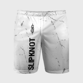 Мужские шорты спортивные с принтом Slipknot glitch на светлом фоне: по вертикали ,  |  | 