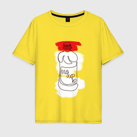 Мужская футболка хлопок Oversize с принтом Молоко в Екатеринбурге, 100% хлопок | свободный крой, круглый ворот, “спинка” длиннее передней части | Тематика изображения на принте: 