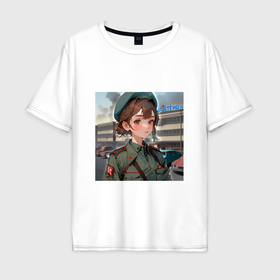 Мужская футболка хлопок Oversize с принтом Soviet Girls N232 в Белгороде, 100% хлопок | свободный крой, круглый ворот, “спинка” длиннее передней части | Тематика изображения на принте: 