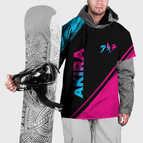 Накидка на куртку 3D с принтом Akira   neon gradient: надпись, символ в Кировске, 100% полиэстер |  | Тематика изображения на принте: 
