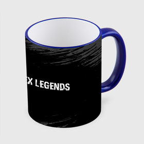 Кружка с полной запечаткой с принтом Apex Legends glitch на темном фоне: надпись и символ в Кировске, керамика | ёмкость 330 мл | 