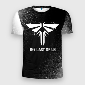 Мужская футболка 3D Slim с принтом The Last Of Us glitch на темном фоне в Кировске, 100% полиэстер с улучшенными характеристиками | приталенный силуэт, круглая горловина, широкие плечи, сужается к линии бедра | 
