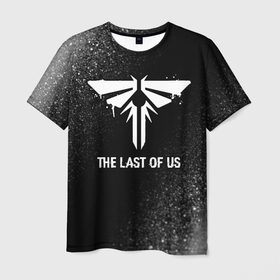 Мужская футболка 3D с принтом The Last Of Us glitch на темном фоне в Санкт-Петербурге, 100% полиэфир | прямой крой, круглый вырез горловины, длина до линии бедер | 