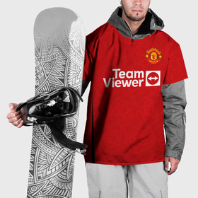 Накидка на куртку 3D с принтом ФК Манчестер Юнайтед форма 23 24 домашняя в Тюмени, 100% полиэстер |  | Тематика изображения на принте: 