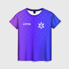 Женская футболка 3D с принтом Astro pattern в Кировске, 100% полиэфир ( синтетическое хлопкоподобное полотно) | прямой крой, круглый вырез горловины, длина до линии бедер | 