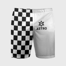 Мужские шорты спортивные с принтом Астро шахматка в Санкт-Петербурге,  |  | 