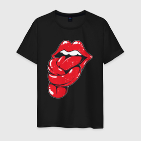 Мужская футболка хлопок с принтом The Rolling Stones band в Тюмени, 100% хлопок | прямой крой, круглый вырез горловины, длина до линии бедер, слегка спущенное плечо. | 