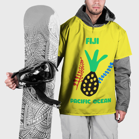 Накидка на куртку 3D с принтом Фиджи   Тихий океан в Тюмени, 100% полиэстер |  | 