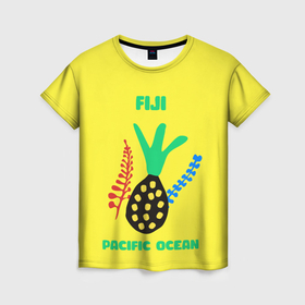 Женская футболка 3D с принтом Фиджи   Тихий океан в Санкт-Петербурге, 100% полиэфир ( синтетическое хлопкоподобное полотно) | прямой крой, круглый вырез горловины, длина до линии бедер | Тематика изображения на принте: 