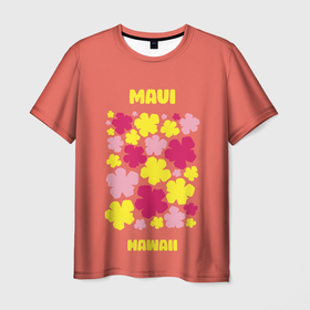 Мужская футболка 3D с принтом Мауи   Гавайи в Белгороде, 100% полиэфир | прямой крой, круглый вырез горловины, длина до линии бедер | 