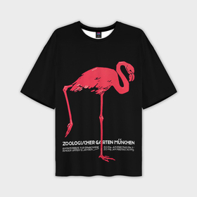 Мужская футболка oversize 3D с принтом Фламинго   Мюнхен в Кировске,  |  | 