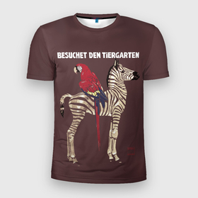 Мужская футболка 3D Slim с принтом Зоопарк   Мюнхен в Кировске, 100% полиэстер с улучшенными характеристиками | приталенный силуэт, круглая горловина, широкие плечи, сужается к линии бедра | 