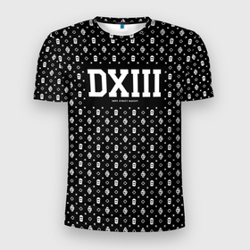 Мужская футболка 3D Slim с принтом Dope street market DXIII в Новосибирске, 100% полиэстер с улучшенными характеристиками | приталенный силуэт, круглая горловина, широкие плечи, сужается к линии бедра | Тематика изображения на принте: 