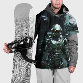 Накидка на куртку 3D с принтом Десантник в силовой броне в Петрозаводске, 100% полиэстер |  | 