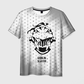 Мужская футболка 3D с принтом Goblin Slayer glitch на светлом фоне в Петрозаводске, 100% полиэфир | прямой крой, круглый вырез горловины, длина до линии бедер | Тематика изображения на принте: 