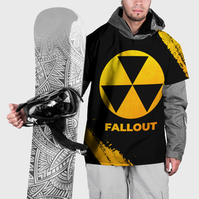 Накидка на куртку 3D с принтом Fallout   gold gradient в Екатеринбурге, 100% полиэстер |  | 