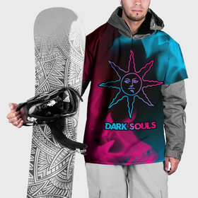 Накидка на куртку 3D с принтом Dark Souls   neon gradient в Белгороде, 100% полиэстер |  | Тематика изображения на принте: 