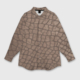 Мужская рубашка oversize 3D с принтом кожа крокодила крупная в Белгороде,  |  | 