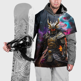 Накидка на куртку 3D с принтом Самурай и космос , 100% полиэстер |  | 