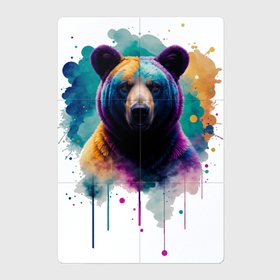 Магнитный плакат 2Х3 с принтом Медведь портрет в Тюмени, Полимерный материал с магнитным слоем | 6 деталей размером 9*9 см | Тематика изображения на принте: 