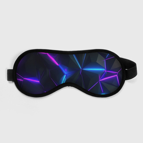 Маска для сна 3D с принтом Синий и фиолетовый  неон в городе Новоалтайск, внешний слой — 100% полиэфир, внутренний слой — 100% хлопок, между ними — поролон |  | 