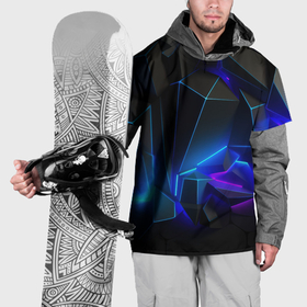 Накидка на куртку 3D с принтом Неоновые частицы в Новосибирске, 100% полиэстер |  | 