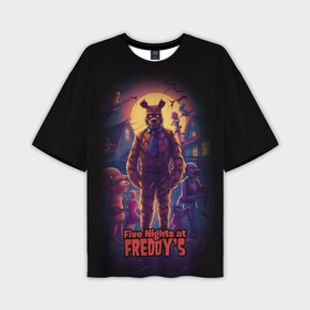 Мужская футболка oversize 3D с принтом Five Nights at    Freddys horror в Белгороде,  |  | 
