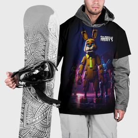 Накидка на куртку 3D с принтом Five Nights at Freddys  horror в Кировске, 100% полиэстер |  | Тематика изображения на принте: 