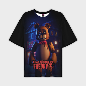 Мужская футболка oversize 3D с принтом Five Nights at   Freddys в Новосибирске,  |  | 