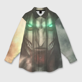 Мужская рубашка oversize 3D с принтом Атака Титанов Eren Yaeger ,  |  | 