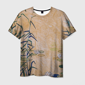 Мужская футболка 3D с принтом золотое озеро , 100% полиэфир | прямой крой, круглый вырез горловины, длина до линии бедер | Тематика изображения на принте: 