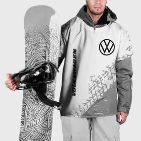 Накидка на куртку 3D с принтом Volkswagen speed на светлом фоне со следами шин: надпись, символ в Кировске, 100% полиэстер |  | Тематика изображения на принте: 