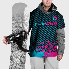 Накидка на куртку 3D с принтом Yamaha   neon gradient: символ сверху в Новосибирске, 100% полиэстер |  | Тематика изображения на принте: 