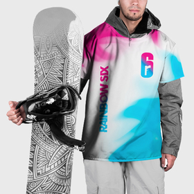 Накидка на куртку 3D с принтом Rainbow Six neon gradient style: надпись, символ в Кировске, 100% полиэстер |  | Тематика изображения на принте: 