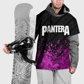 Накидка на куртку 3D с принтом Pantera rock legends: символ сверху , 100% полиэстер |  | 