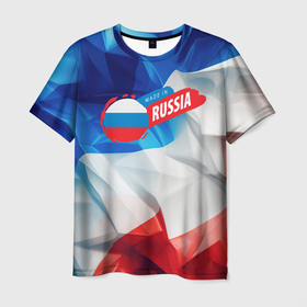Мужская футболка 3D с принтом Made  in Russia в Новосибирске, 100% полиэфир | прямой крой, круглый вырез горловины, длина до линии бедер | 