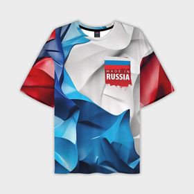 Мужская футболка oversize 3D с принтом Made  in    Russia в Курске,  |  | 