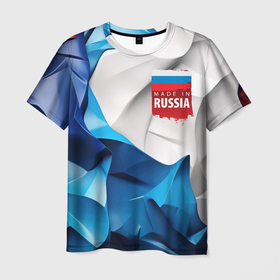 Мужская футболка 3D с принтом Made  in    Russia в Санкт-Петербурге, 100% полиэфир | прямой крой, круглый вырез горловины, длина до линии бедер | 