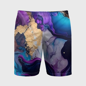 Мужские шорты спортивные с принтом Коралловый риф ,  |  | 